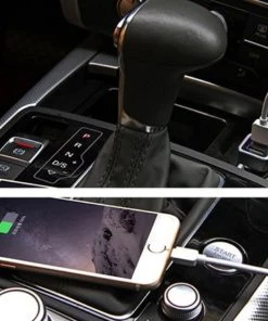 HJL Autoparts Mini Dual USB Port Car Charger 12-24V 2.4A Output For Smart Phone Tablet Black - #KC-2U09 SMART ACCESSORY