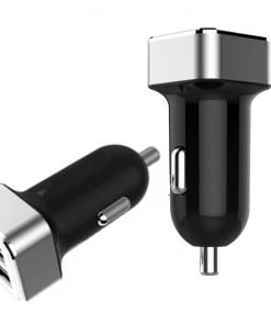 HJL Autoparts Mini Dual USB Port Car Charger 12-24V 2.4A Output For Smart Phone Tablet Black - #KC-2U09 SMART ACCESSORY