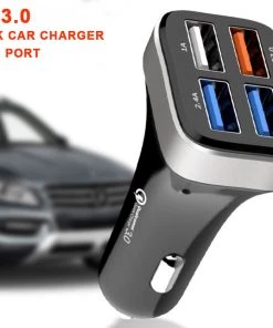 HJL Autoparts QC 3.0 4 XUSB Port Car Charger 12-24V Rapid Charging For Smart Phone Tablet - #KC-4U04