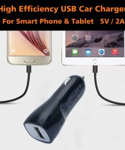 HJL Autoparts SMART ACCESSORY 12V Car Charger USB Adapter 5V/2A Output For Smart Phone,Tablet And Power Bank - #KC-U001