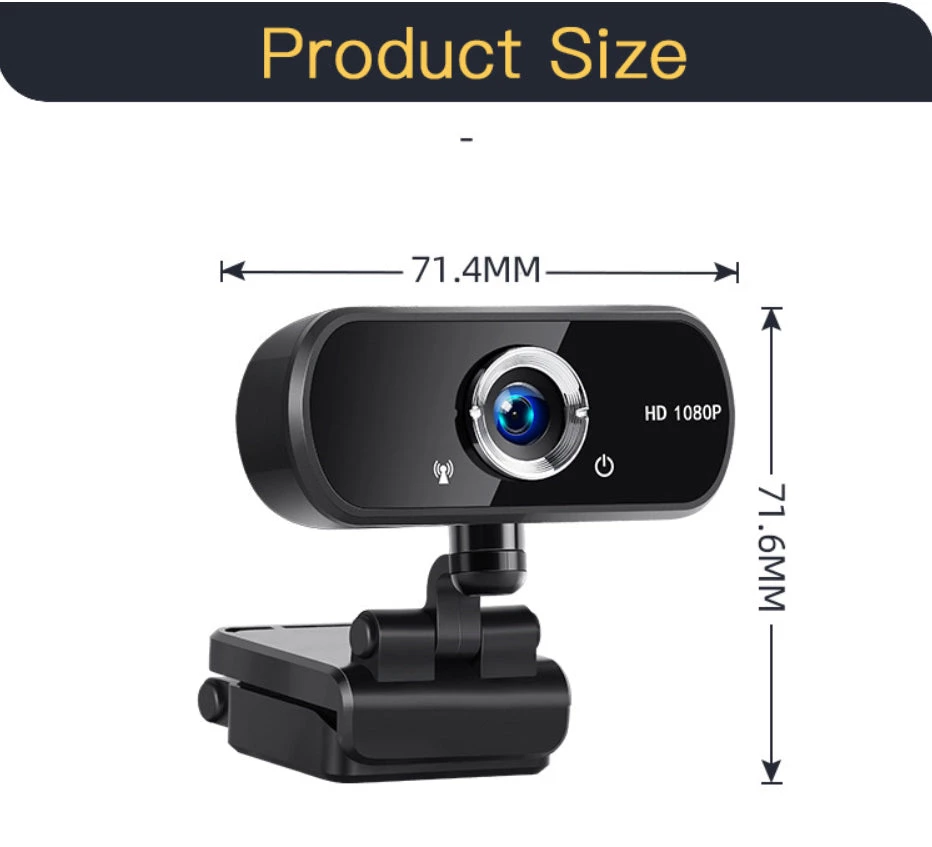 HJL Autoparts SMART ACCESSORY 1080P Webcam Full HD USB 2.0 For PC Desktop Laptop Web Camera With Microphone - #MOBIL-45104 4 HJL Autoparts SMART ACCESSORY 1080P Webcam Full HD USB 2.0 For PC Desktop Laptop Web Camera With Microphone - #MOBIL-45104