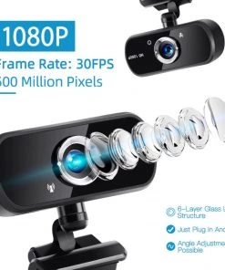 HJL Autoparts SMART ACCESSORY 1080P Webcam Full HD USB 2.0 For PC Desktop Laptop Web Camera With Microphone - #MOBIL-45104 13 HJL Autoparts SMART ACCESSORY 1080P Webcam Full HD USB 2.0 For PC Desktop Laptop Web Camera With Microphone - #MOBIL-45104