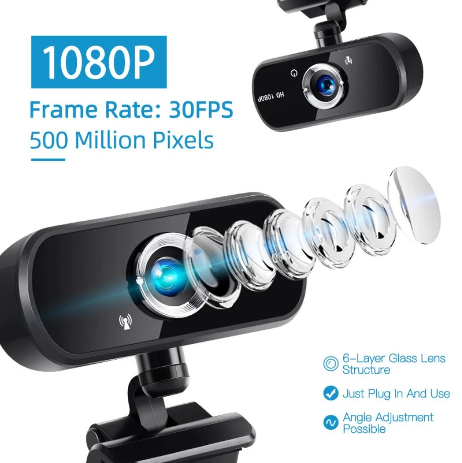 HJL Autoparts SMART ACCESSORY 1080P Webcam Full HD USB 2.0 For PC Desktop Laptop Web Camera With Microphone - #MOBIL-45104 5 HJL Autoparts SMART ACCESSORY 1080P Webcam Full HD USB 2.0 For PC Desktop Laptop Web Camera With Microphone - #MOBIL-45104