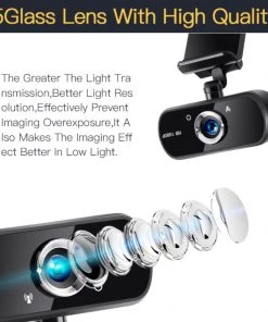 HJL Autoparts SMART ACCESSORY 1080P Webcam Full HD USB 2.0 For PC Desktop Laptop Web Camera With Microphone - #MOBIL-45104 14 HJL Autoparts SMART ACCESSORY 1080P Webcam Full HD USB 2.0 For PC Desktop Laptop Web Camera With Microphone - #MOBIL-45104