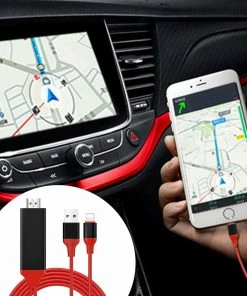 HJL Autoparts Lightning To HDMI HDTV AV Cable Adapter For IPad IPhone 11/X/XS/6/7/8 Plus Black - #MOBIL-689X3 SMART ACCESSORY