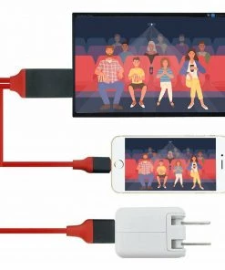 HJL Autoparts Lightning To HDMI HDTV AV Cable Adapter For IPad IPhone 11/X/XS/6/7/8 Plus Black - #MOBIL-689X3 SMART ACCESSORY