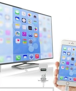 HJL Autoparts Lightning To HDMI HDTV AV Cable Adapter For IPad IPhone 11/X/XS/6/7/8 Plus Black - #MOBIL-689X3 SMART ACCESSORY