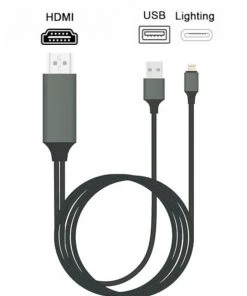 HJL Autoparts Lightning To HDMI HDTV AV Cable Adapter For IPad IPhone 11/X/XS/6/7/8 Plus Black - #MOBIL-689X3 SMART ACCESSORY