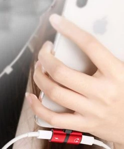 HJL Autoparts SMART ACCESSORY Double 2in1 Headphone Audio & Charger Adapter Splitter For IPhone X XR 7 8 - #MOBIL-789X0