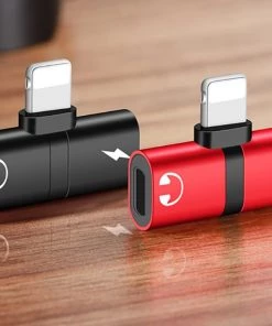 HJL Autoparts SMART ACCESSORY Double 2in1 Headphone Audio & Charger Adapter Splitter For IPhone X XR 7 8 - #MOBIL-789X0