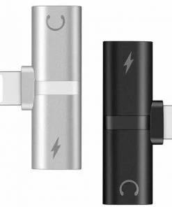 HJL Autoparts SMART ACCESSORY Double 2in1 Headphone Audio & Charger Adapter Splitter For IPhone X XR 7 8 - #MOBIL-789X0