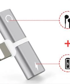 HJL Autoparts SMART ACCESSORY Double 2in1 Headphone Audio & Charger Adapter Splitter For IPhone X XR 7 8 - #MOBIL-789X0