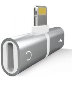 HJL Autoparts SMART ACCESSORY Double 2in1 Headphone Audio & Charger Adapter Splitter For IPhone X XR 7 8 - #MOBIL-789X0