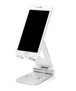 HJL Autoparts PHONE ACCESSORY Foldable Smart Phone/Tablet (3-10”)Stand Aluminum Alloy Angle-Adjustable-Silver - #MOBIL-91973