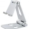 HJL Autoparts PHONE ACCESSORY Foldable Smart Phone/Tablet (3-10”)Stand Aluminum Alloy Angle-Adjustable-Silver - #MOBIL-91973