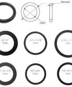 HJL Autoparts CAR ACCESSORY 50 PCS O Rings Round Rubber Seal Universal Assortment Kit Plumbing Air Auto - #ORING-00050