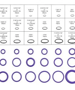 HJL Autoparts CAR ACCESSORY 270 PCS O Rings Round Rubber Seal Universal Assortment Kit Plumbing Air Auto - #ORING-00270