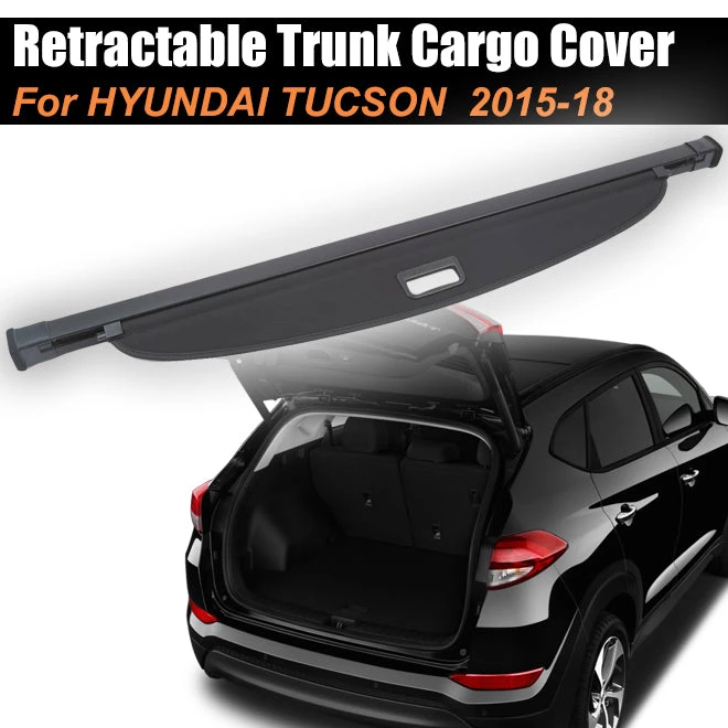 HJL Autoparts Retractable Trunk Cargo Cover Luggage Shade Shield For HYUNDAI Tucson 2015-18 - #41518-21200 3 HJL Autoparts Retractable Trunk Cargo Cover Luggage Shade Shield For HYUNDAI Tucson 2015-18 - #41518-21200