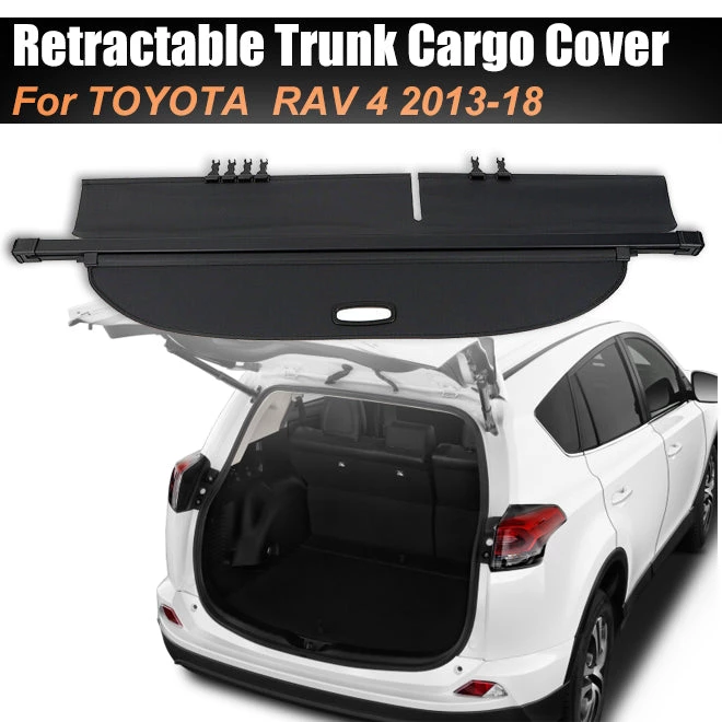 HJL Autoparts Retractable Trunk Cargo Cover Luggage Shade Shield For TOYOTA RAV4 2013-2018 - #05813-21200 SMART ACCESSORY 3 HJL Autoparts Retractable Trunk Cargo Cover Luggage Shade Shield For TOYOTA RAV4 2013-2018 - #05813-21200 SMART ACCESSORY