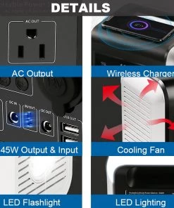 HJL Autoparts Portable Power Station 150000mAh 500W W/AC Output 110V Pure Sine Wave JumpStarter - #S6800 CAR ACCESSORY