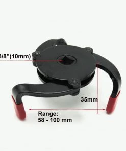 HJL Autoparts SMART ACCESSORY 3 Jaw Oil Filter Wrench 58-100mm Range Auto-Adjust Removal Repair Tool - #TOKIT-98300