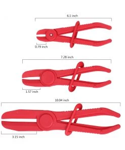HJL Autoparts SMART ACCESSORY 3Pcs Flexible Fuel Oil Water Hose Clamp Pliers Pinch Off Set For Brakes Radiator - #TOKIT-99803
