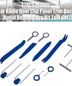 HJL Autoparts 12 Pcs Plastic Car Radio Door Clip Panel Trim Dash Audio Removal Pry Kit Tool Set - #TOKIT-99812B SMART ACCESSORY