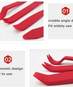 HJL Autoparts 12PCS Plastic Car Radio Door Clip Panel Trim Dash Audio Removal Pry Tool Set-Red - #TOKIT-99812R SMART ACCESSORY