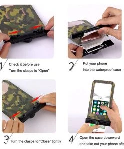 HJL Autoparts Camo Waterproof Underwater Pouch Bag Dry Case Cover+Compass For Cell Phone Fun - #MOBIL-20000 SMART ACCESSORY