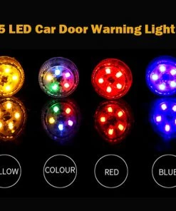 HJL Autoparts 4 PCS Car Door Warning Light 5 LED Wireless Safety Anti Collision Alarm Lamp - #ASSRY-73664 SMART ACCESSORY