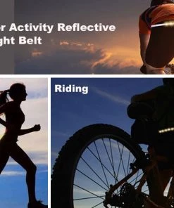 HJL Autoparts Cycling Outdoor Activity Reflective LED Light Belt Remote Control Rechargeable - #ASSRY-80200