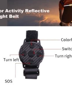 HJL Autoparts Cycling Outdoor Activity Reflective LED Light Belt Remote Control Rechargeable - #ASSRY-80200